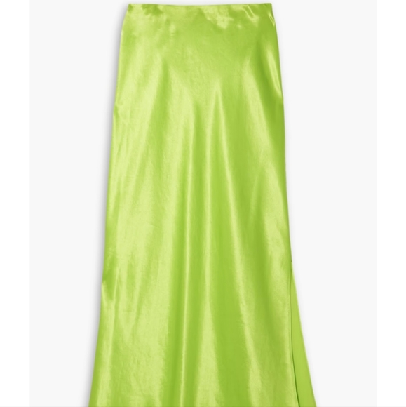 NWT VINCE.Satin-twill midi skirt size L - Picture 2 of 6